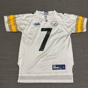 Ben Roethlisberger Pittsburgh Steelers White Reebok NFL Jersey Youth M